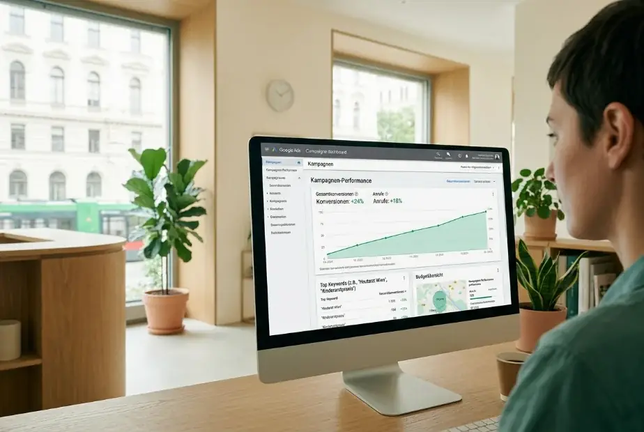 Google-Ads-Kampagne für eine Ordination